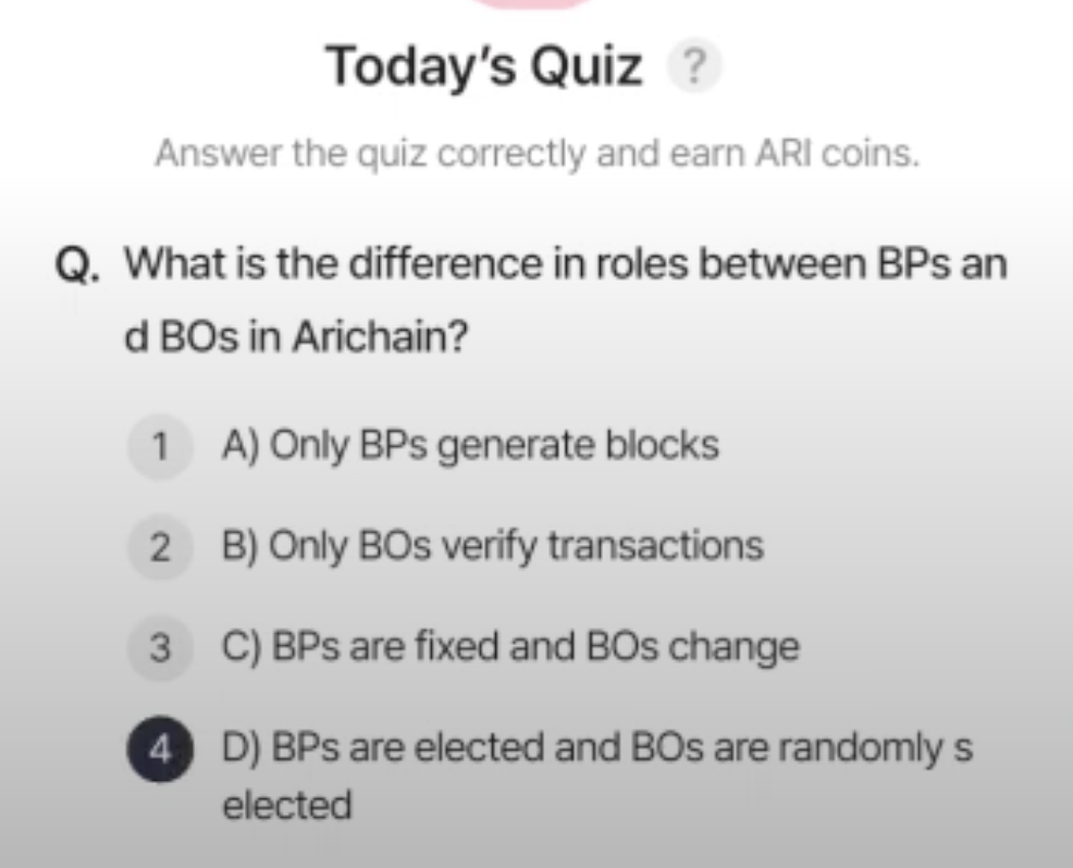 ARI Wallet Daily Quiz Answer 3 March 2025 (AriChain)